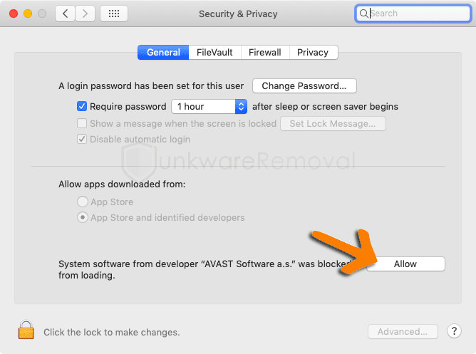 Screenshot of Mac Security and Privacy for Avast