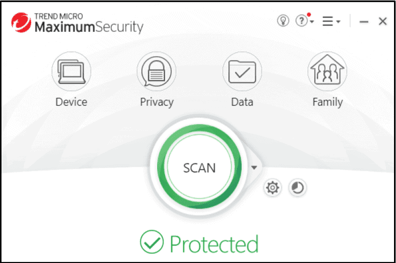 Screenshot of Trend Micro Security