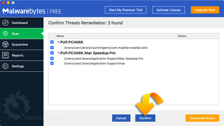 deactivate the premium trial on malwarebytes for mac