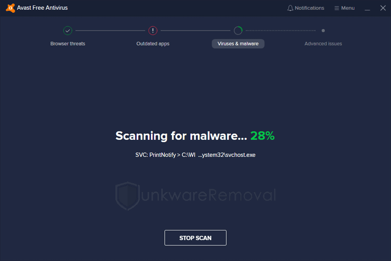 avast scan whole files